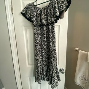 LulaRoe black and white dress.